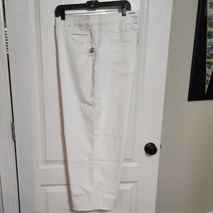 Sonoma White Straight Wide Leg Jeans